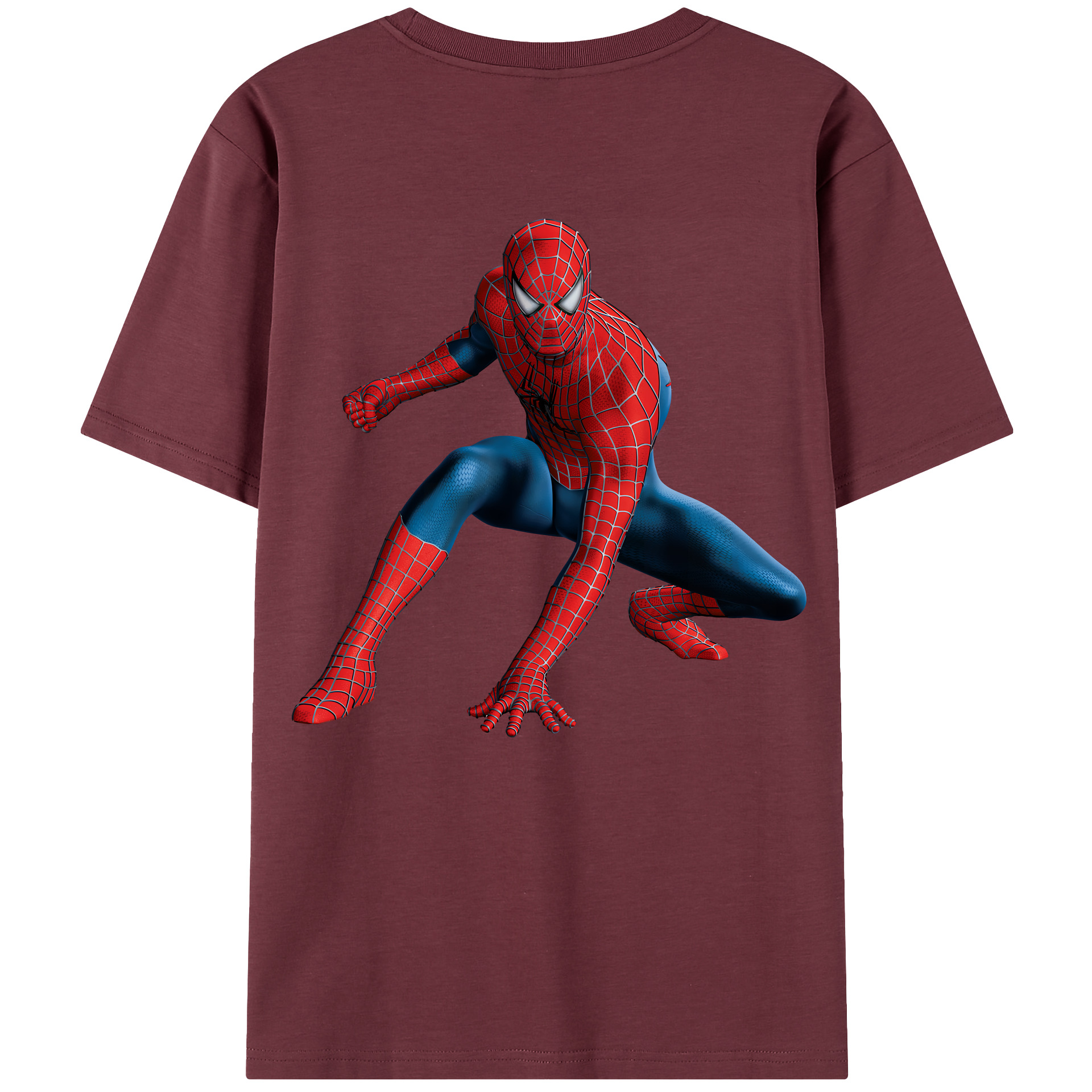 Spider Man スパイダーマン 綿100％半袖Tシャツ（背面プリント）